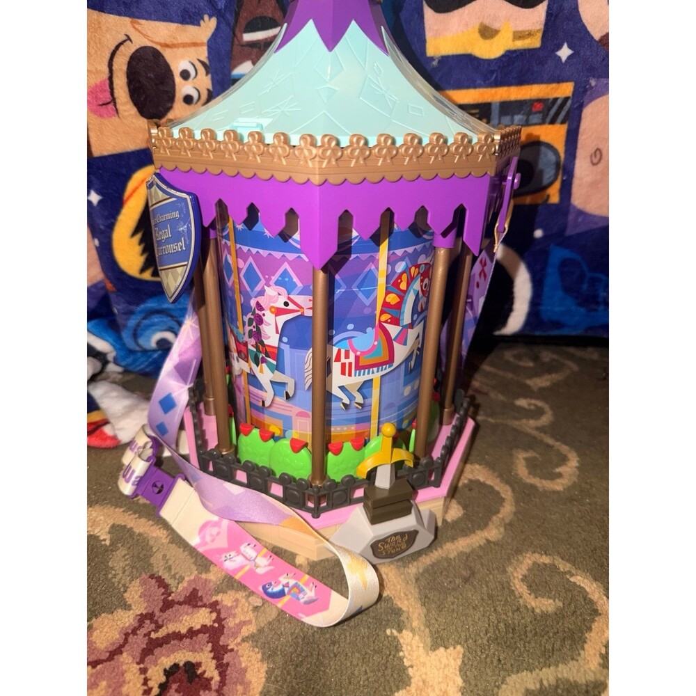 Disney Parks 2025 Prince Charming Carousel Joey Chou Popcorn Bucket Light Music - Picture 2 of 5